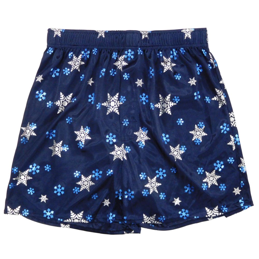 Accents Accents Mens Navy Blue Christmas Snowflake Holiday Silky
