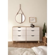 Tvilim Ikast Jackson Hickory/White 6 Drawer Double Dresser
