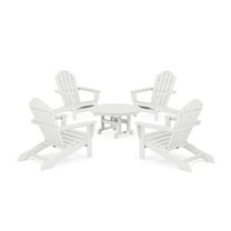 Trex Outdoors 5-Piece Monterey Bay Oversized Outdoor Adirondack Chair Conversation Group in Classic White