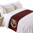 thumbnail image 2 of Bed Runner Scarf for Cal.King Size Bed, Farm Rooster Beds Scarf Throws for Foot of Bedding, Boho Farmhouse Animals Floral Pattern Decorative Beds Runners for Bedroom Guestroom, 102"x20", 2 of 8
