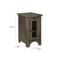 thumbnail image 5 of Chair Side End Table with Wire Mesh Cabinet Brown and White - Saltoro Sherpi, 5 of 5
