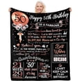 thumbnail image 1 of LHSHID 60th Birthday Gifts for Women Men Best 60th Birthday Gift Ideas Happy 60th Birthday Gifts Decorations Women 1963 60th Birthday Blanket Funny 60 Year Old Gifts for Mom Dad Sister 50x60in, 1 of 6