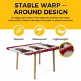 thumbnail image 4 of Christmas Truck Table Cloths for 3 Foot Rectangle Tables, Xmas Snowflakes Winter Plaid Tree Wooden Patio Waterproof Elastic Fitted Tablecloths, Washable Rectangular Table Cover for Camping, 4 of 8