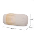 thumbnail image 4 of Noble House Guill Fabric 6.5 Ft. Striped Bean Bag, Natural and Yellow, 4 of 10