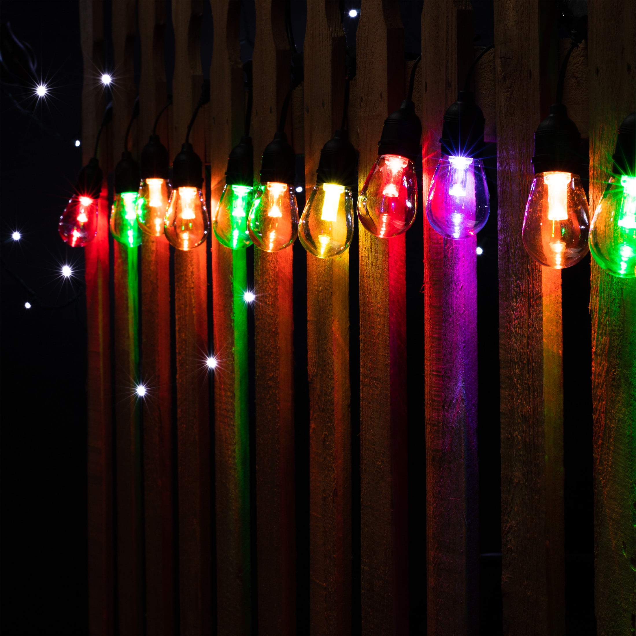 Better Homes & Gardens 34' Foot Solar Powered Multi-Color Changing String Light (1 Pack)