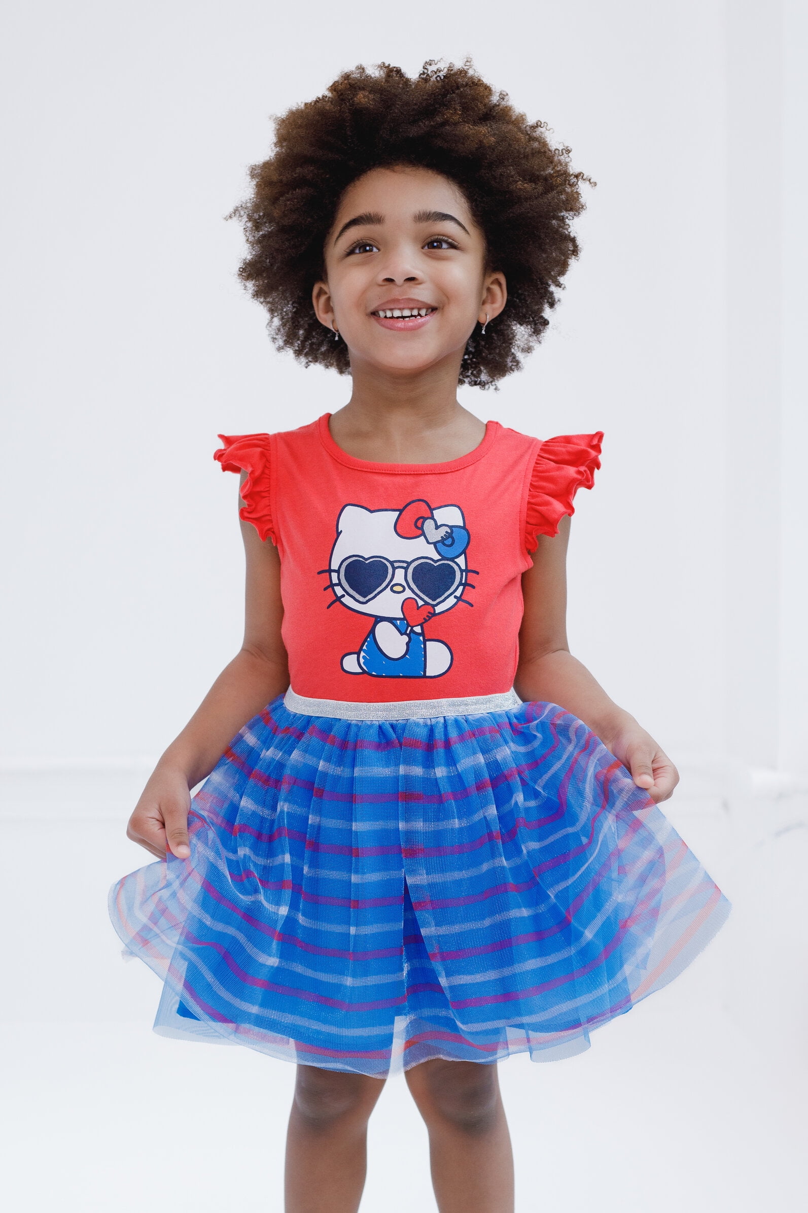 Hello Kitty Big Girls' Tutu Dress Hello Kitty Red Blue