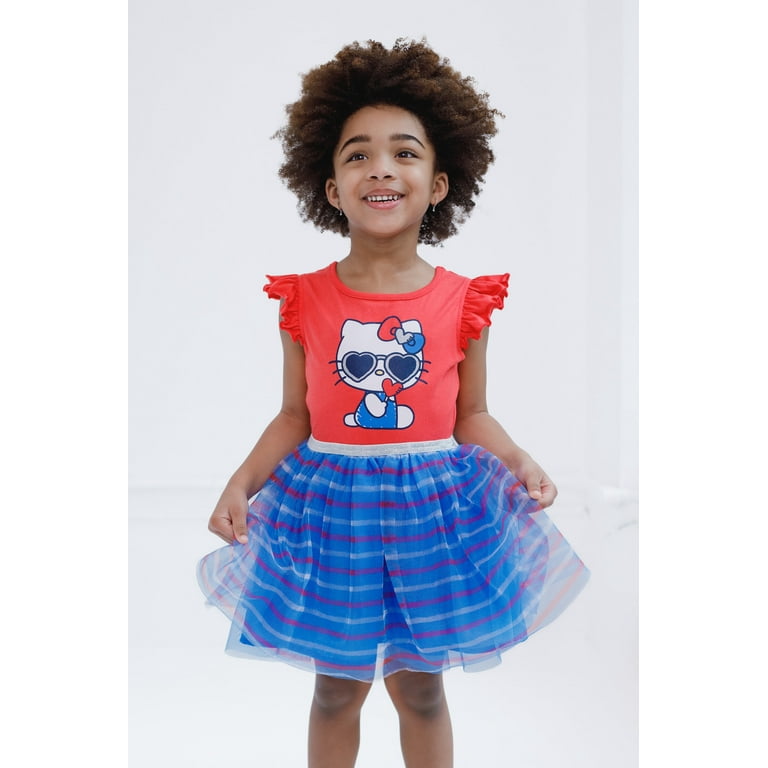 Hello Kitty July 4th Americana Tulle Dress, Toddler to Big Kid, 4T -  Walmart.com