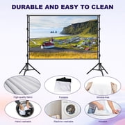 Florascent 150 Projector Screen with Stand, 16:9 4K HD Portable Outdoor Projector Movie Screen for Home Backyard Theater
