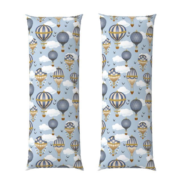 Fotbe Balloon Vintage Funda para Almohada Corporal con Diseño, Funda de Microfibra Ultrasuave de 20x54 Pulgadas, Ropa de Cama Elegante