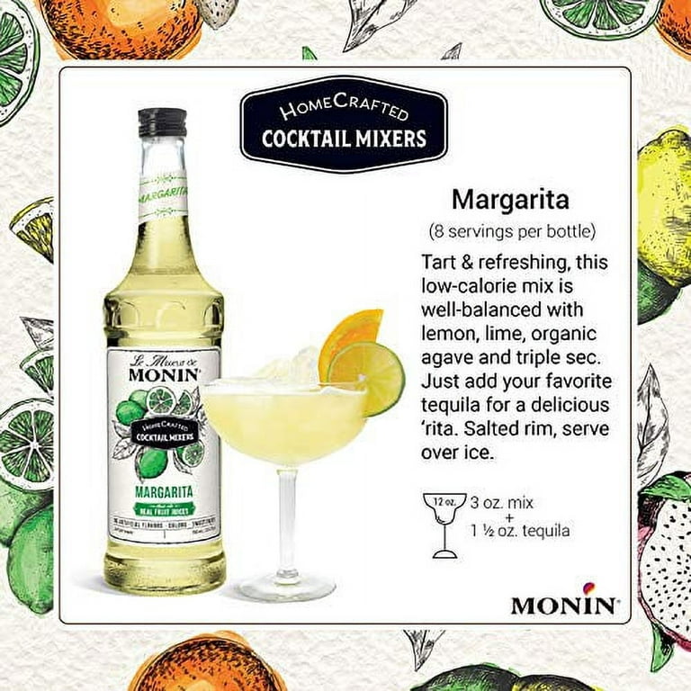 Monin - HomeCrafted Margarita Cocktail Mixer, Ready-to-Use Drink Mix, Well  Balanced and Made with Real Citrus Juices, DIY Cocktails, Just Add Tequila,  Perfect on the Rocks or Frozen (750 ml) - Walmart.com