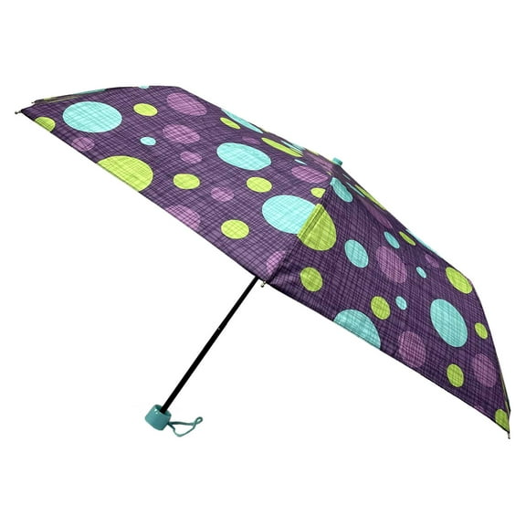 Storm Duds Jazzy Minis 42” Mini Folding Umbrella W/Tropical Bubbles - Turquoise