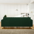 thumbnail image 3 of Modern Velvet Upholstered Couch Sofa with Pillows Gold Metal Legs for Living Room Office Bedroom Apartment, 3 of 11