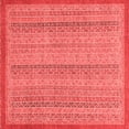 thumbnail image 1 of Ahgly Company Machine Washable Indoor Square Abstract Red Modern Area Rugs, 3' Square, 1 of 4
