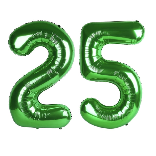 Globo Foil Número 25 Upgesy Verde 102 cm