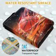 thumbnail image 3 of Basketball Card Book,4-Pocket Book For 480 Cards,60 Removable Binders,Binder For Cards Comic Book Protector,Basketball Card Holder With Sleeves Basketball Card Binder(Fire Basketball), 3 of 5