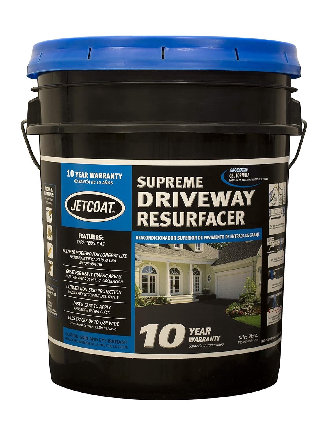 Jetcoat Supreme Driveway Filler & Sealer, 25765, 10-year protection, 5gal