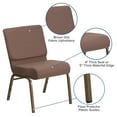 thumbnail image 3 of Flash Furniture Hercules Series 21"W Upholstered Adult Church Chair with Book Pouch, Brown Dot, 3 of 11