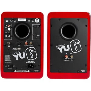 Kanto Living YU6 2-Way Powered Bookshelf Speakers (Pair, Crimson)