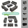 thumbnail image 7 of ALAULM 15-Piece Aluminum Outdoor Conversation Sets with Fire Pit Table and Cushions, Gray/Brown, 7 of 7