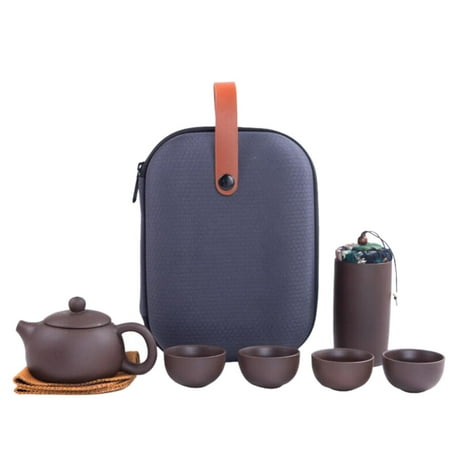 

BESTONZON 1 Set Portable Tea Cups Teapot Set Purple Clay Kettle Teapot Cup Set Teaware