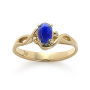 14kt Gold Oval Sapphire Ring