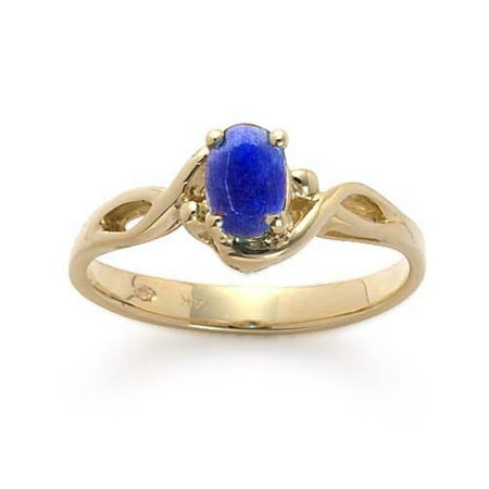 14kt Gold Oval Sapphire Ring