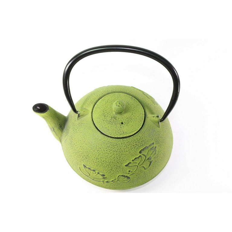 KOFPAR Cast Iron Tea Kettle, 34 Oz Japanese Tetsubin Tea Pot for Stove-Top  with Enameled Interior Removable Loose Leaf Infuser, Hand Painted Squirrel