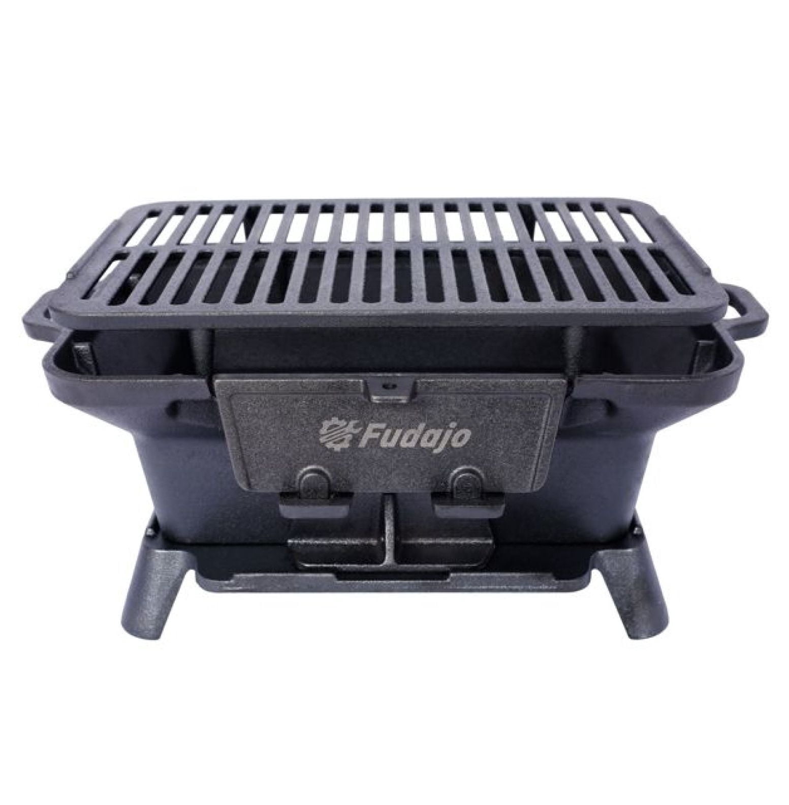 Oval Cast Iron Grill Outdoor, Portable Charcoal Grill and Cast Iron Skillet - 100% Cast Iron, Enameled, Durable, Small Charcoal Grill, , Hibachi Grill