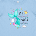 thumbnail image 4 of Inktastic Be a Mermaid Make a Splash Blue Mermaid Tail Boys or Girls Baby T-Shirt, 4 of 5