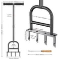 thumbnail image 2 of Lawn Coring Aerator, Manual Lawn Aerator, 4 Stainless Stee Corer Plug Aerator with Soft Rubber Grip, Pre-Assembled Manual Grass Aerating Tool & Cleaning Hand Tool for Improving Lawn Health, 2 of 14