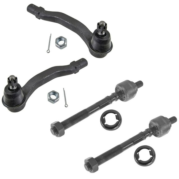 TRQ Front Inner and Outer Tie Rod Set Fits Select 1996-2000 Honda Civic