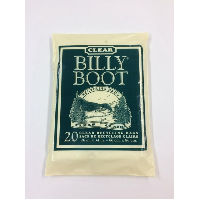 Billy Boot Clear Sacs à ordures / recyclage 26 "x 34"