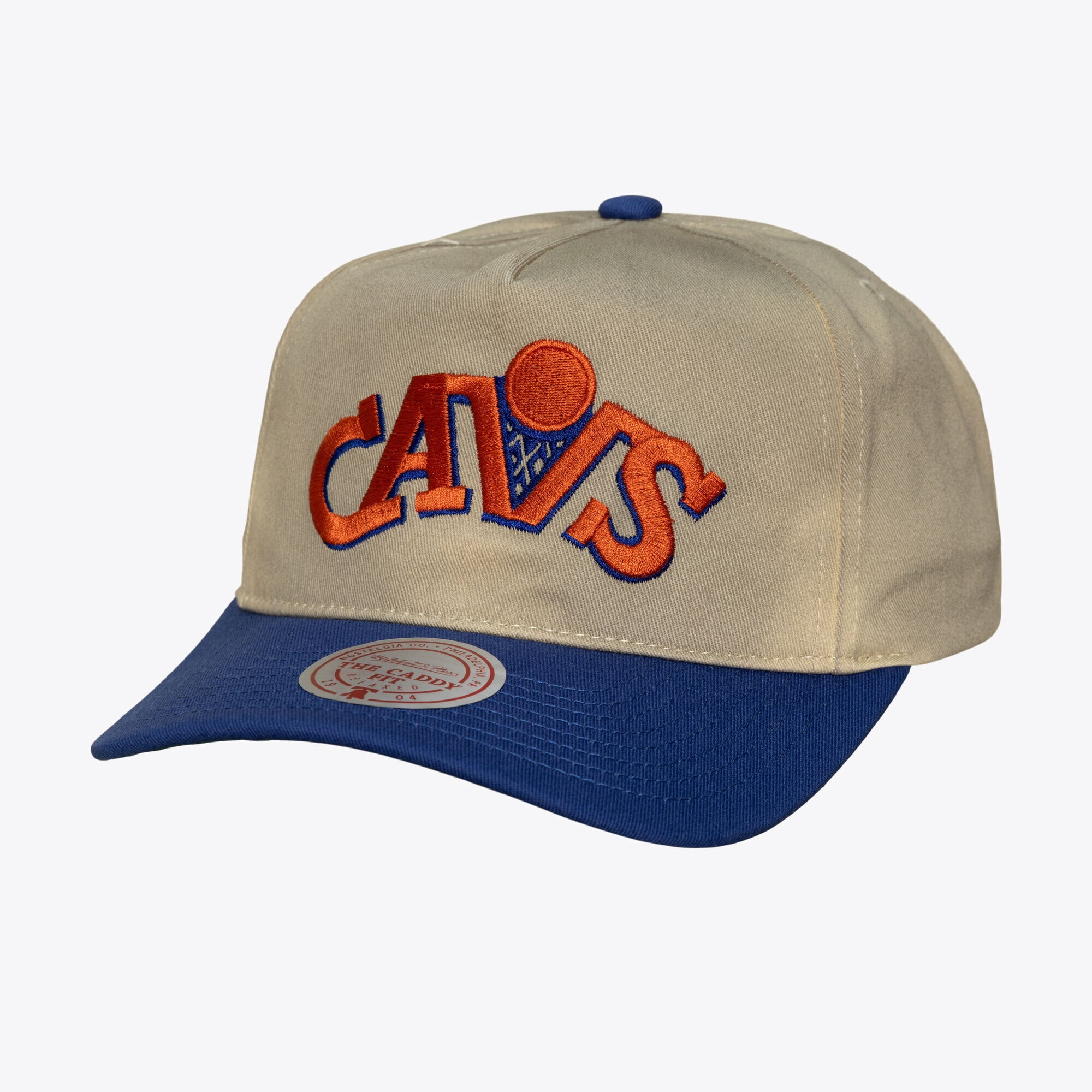 Men's Mitchell & Ness Cream Cleveland Cavaliers Hardwood Classics Retro Roots Snapback Hat