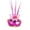 A003- Hot Pink, variant on Blue Masquerade Mask 6 Inch Sequined Butterfly Led Mask, Venetian Masquerade Masks for Masquerade Party Mardi Gras Accessory Halloween Dress Up, 1 Pack