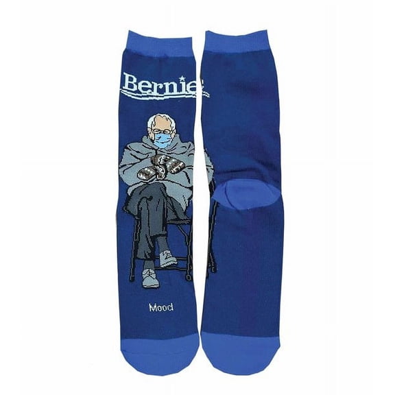 OoohYeah Mens Funny Bernie Mood Colorful Crew Socks, Feeling the Chilling Burn