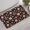 thumbnail image 2 of Pioneer Flower Floral Print Pattern Bathroom Rugs Mat, Non Slip Microfiber Bathroom Rug with Rubber Backing, Soft Mats for Bathroom Floor Tub Shower, 17"x30", 2 of 5