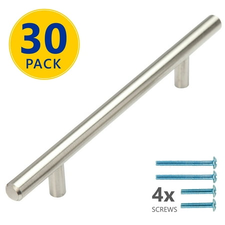 30 Pack 8 Stainless Steel T Bar Cabinet Pulls 5 Inch Hole