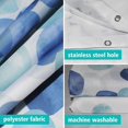 thumbnail image 3 of Shower curtain, 180x200cm, machine washable polyester shower curtain, with ballast hem and 12 hooks, bathroom shower curtain, blue bubble pattern, 3 of 4