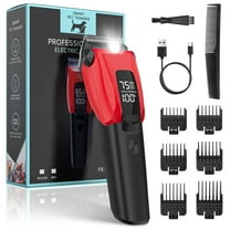 Dog Clippers for Grooming for Heavy Thick Coat, LED Light Dog Grooming Kit, Low Noise Hair Trimmer,Cordless Pet Hair Shaver with Stainless Steel Blade for Dogs Cats Pet