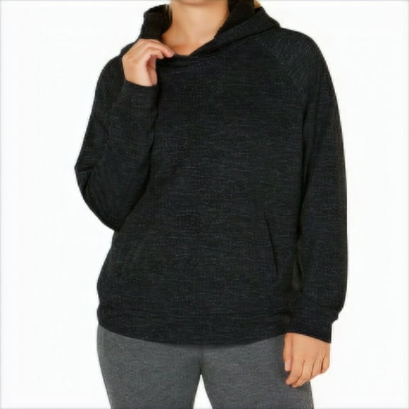 32 DEGREES Womens Fleece Lined Hoodie,Black Combo,Medium