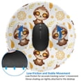 thumbnail image 4 of Disketp Sloth Yoga Small Mouse Pad 7.9x7.9 Inches,Washable Round Mousepad For Office Laptop Computer,Non-Slip Rubber Base Mouse Pads For Wireless Mouse, 4 of 9
