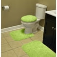 thumbnail image 5 of Garland Rug Jazz Washable Bath Rug Set, 3 Piece Set (21"x34" Bath Rug, Contour Rug, & Toilet Lid) Lime Green, 5 of 5