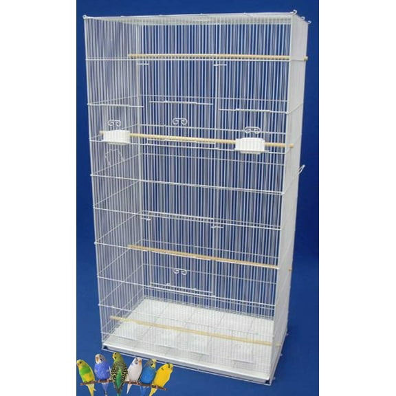 Extra Large 55" Multiple Flight Bird Breeding Breeder Cage with Removable Rolling Stand 3/8-inch Bar Spacing For Aviary Budgie Canary Finches Lovebirds