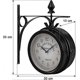 thumbnail image 4 of Double-sided Wall Clock Station Clock Garden Clock Double-sided Clock Time Indicator 33 X 30 X 10 Cm, 4 of 4