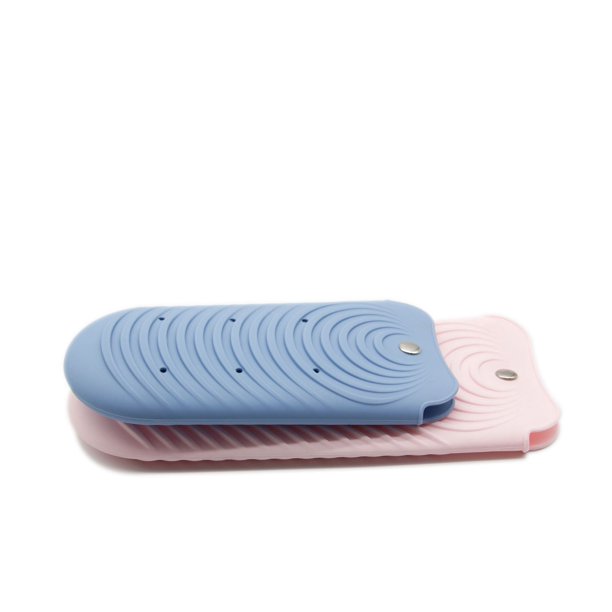 Paquete de 2 fundas de silicona para herramientas de hierro, resistentes al calor con alfombrilla de botón para rizador, alisador de pelo, varillas para rizar el cabello, perfecto para viajes