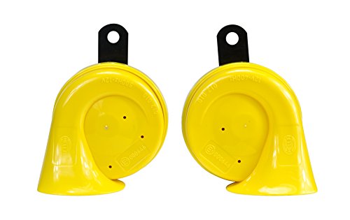 HELLA 012010821 Yellow Trumpet Horn Kit, 12 V, 400/500 Hz (Universal Fit)