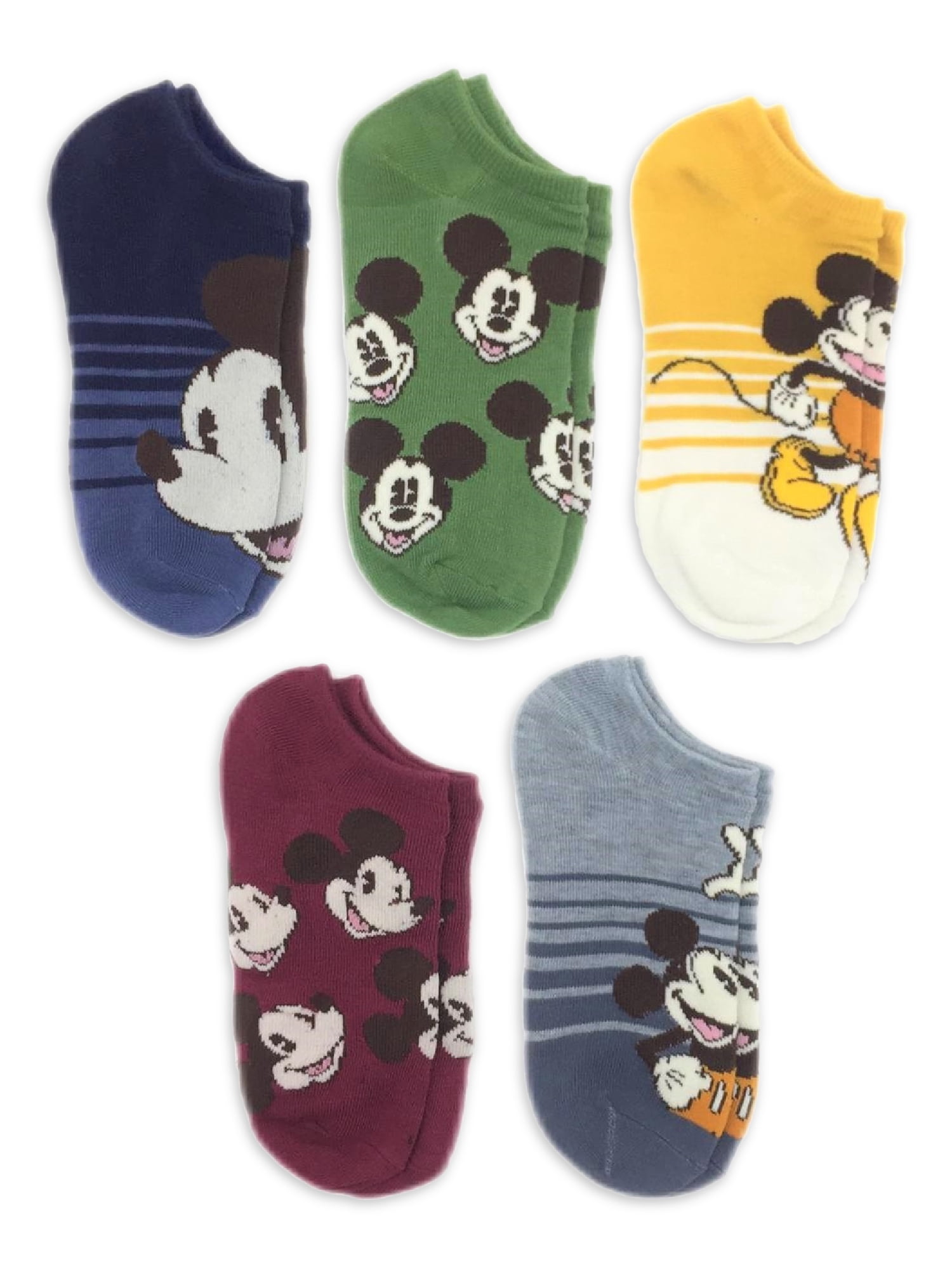 Disney Mickey Mouse Women's 5 Pack No Show Socks, Mickey Big Face, 9-11 :  : Clothing, Shoes & Accessories