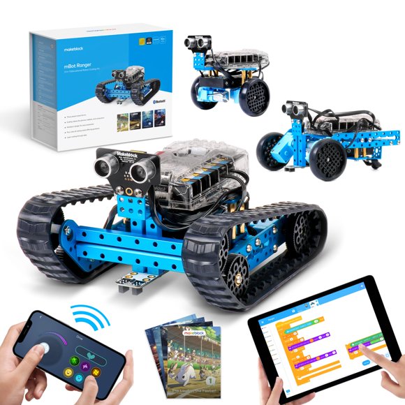 Kit de robot Makeblock mBot Ranger 3 en 1 con caja de codificación para niños mayores de 10 años