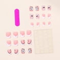 thumbnail image 2 of 24Pcs Halloween Press on Nails, Short Square Fake Nails Pumpkin Nails Press Ons Ghost False Nails Candy Glue on Nail Orange Stick on Nail for Women Decorations Set, 2 of 8