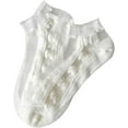 thumbnail image 2 of YooGuoGuo Women's 5 Pairs Contrast Lace Crew Socks Sheer Mesh Summer Socks, 2 of 3